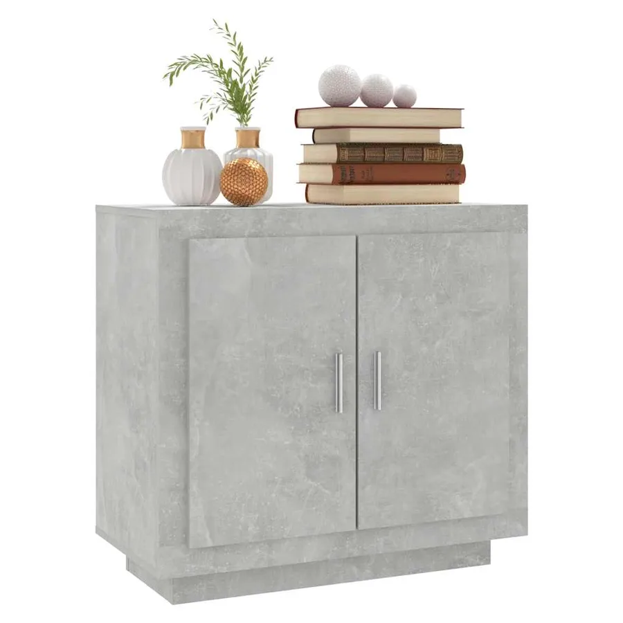 Buffet Gris béton 80x40x75 cm Bois d'ingénierie - 8