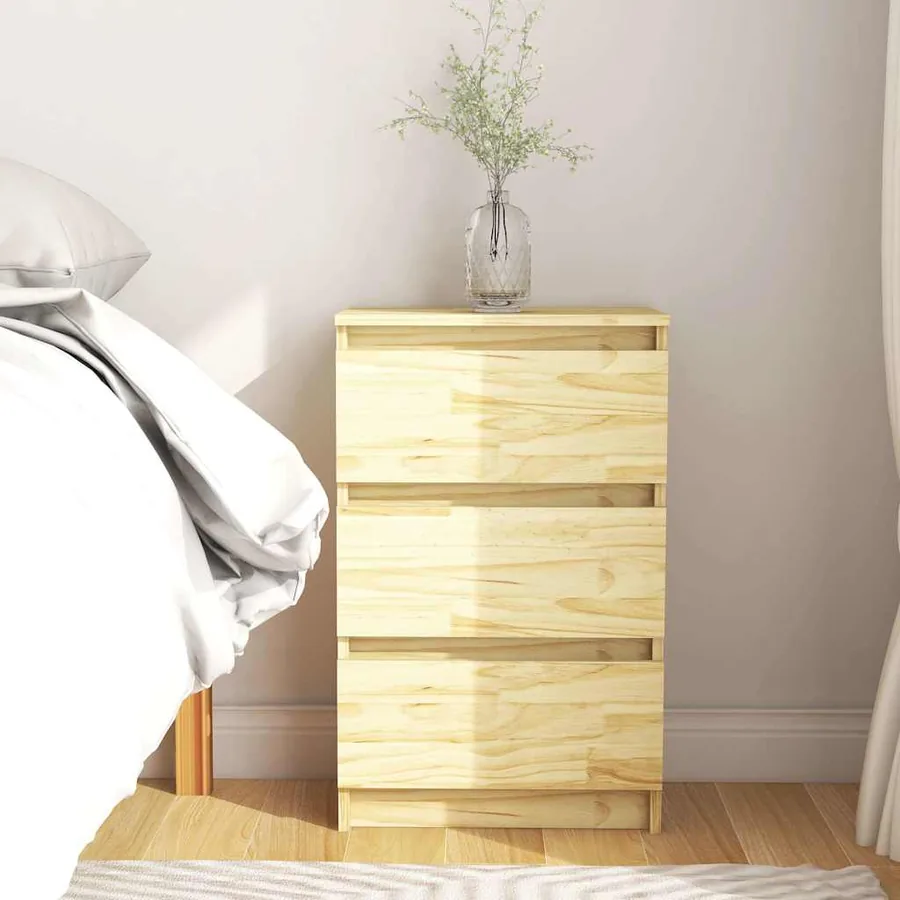 Table de chevet 40x29,5x64 cm Bois de pin solide