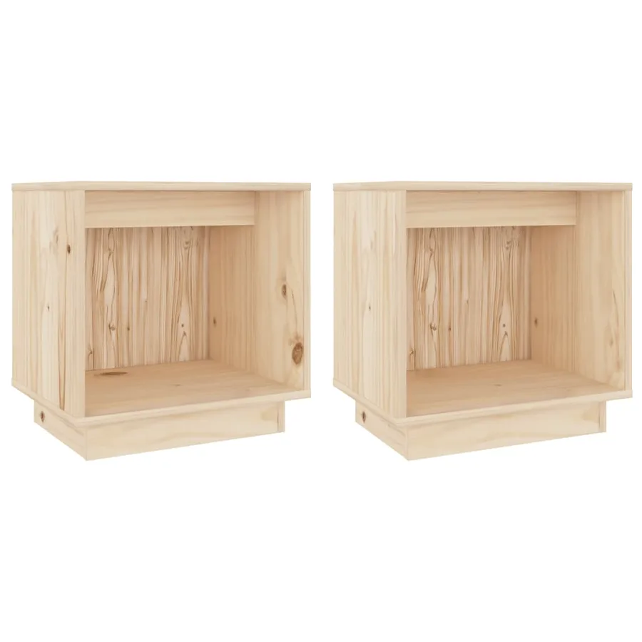 Tables de chevet 2 pcs 40x30x40 cm Bois de pin solide - 2