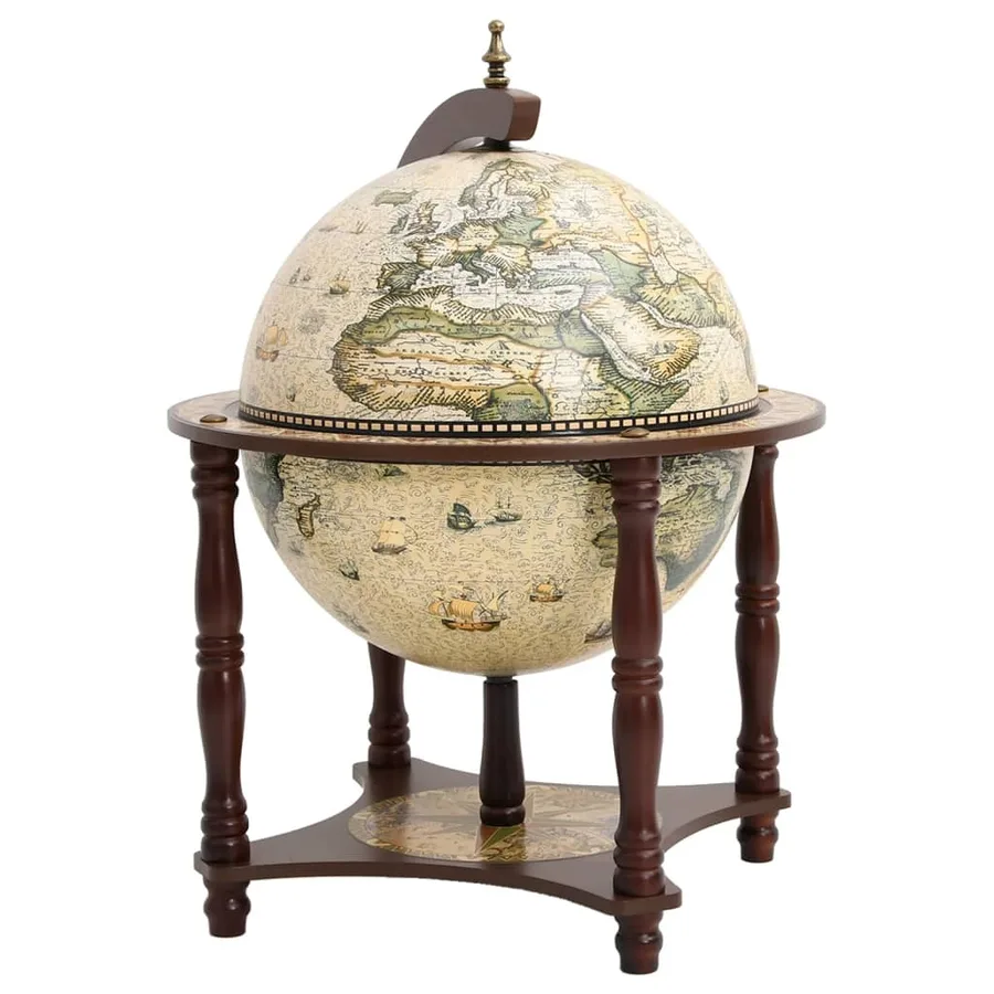 Support à vin bar forme globe Marron Bois d'eucalyptus massif - 4