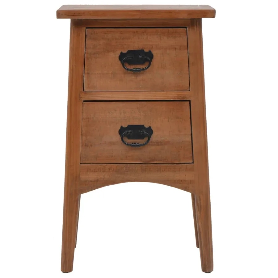 Table de chevet Bois de sapin massif 40 x 29 x 68 cm Marron - 2