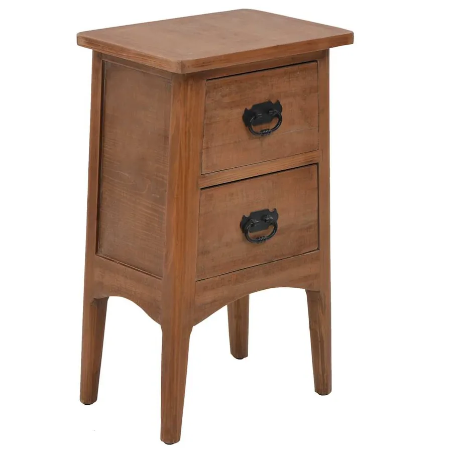 Table de chevet Bois de sapin massif 40 x 29 x 68 cm Marron - 3