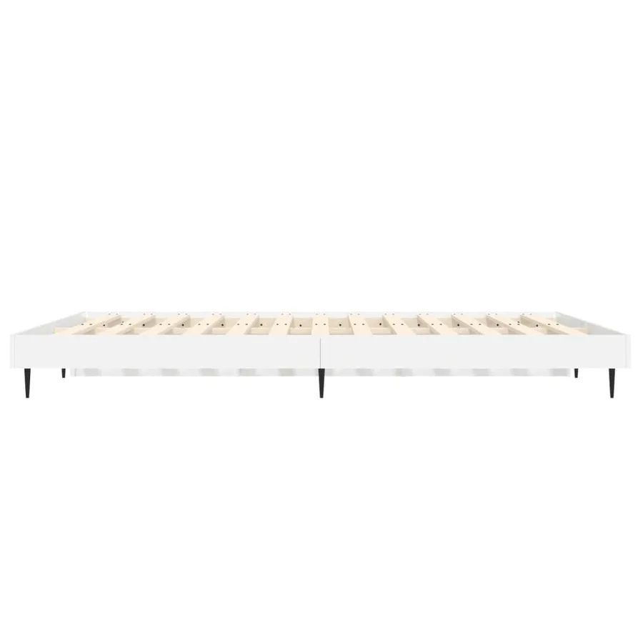 Cadre de lit sans matelas blanc 140x190 cm bois d'ingénierie - 7