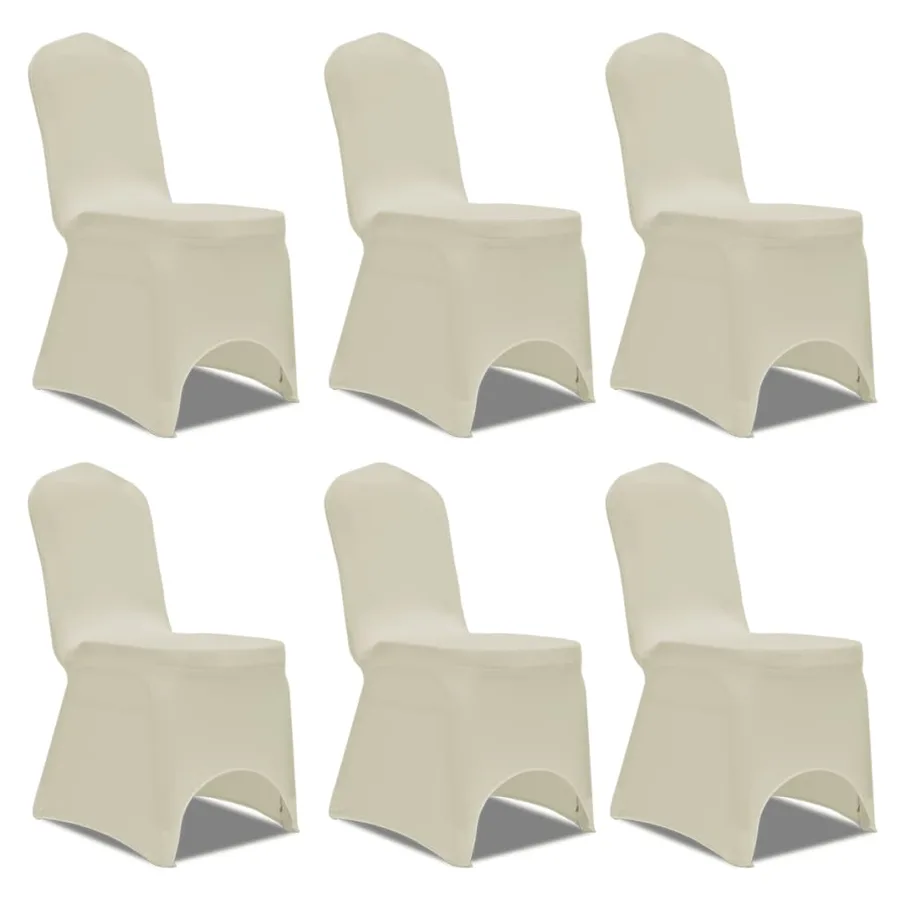 Housses élastiques de chaise Crème 12 pcs - 2