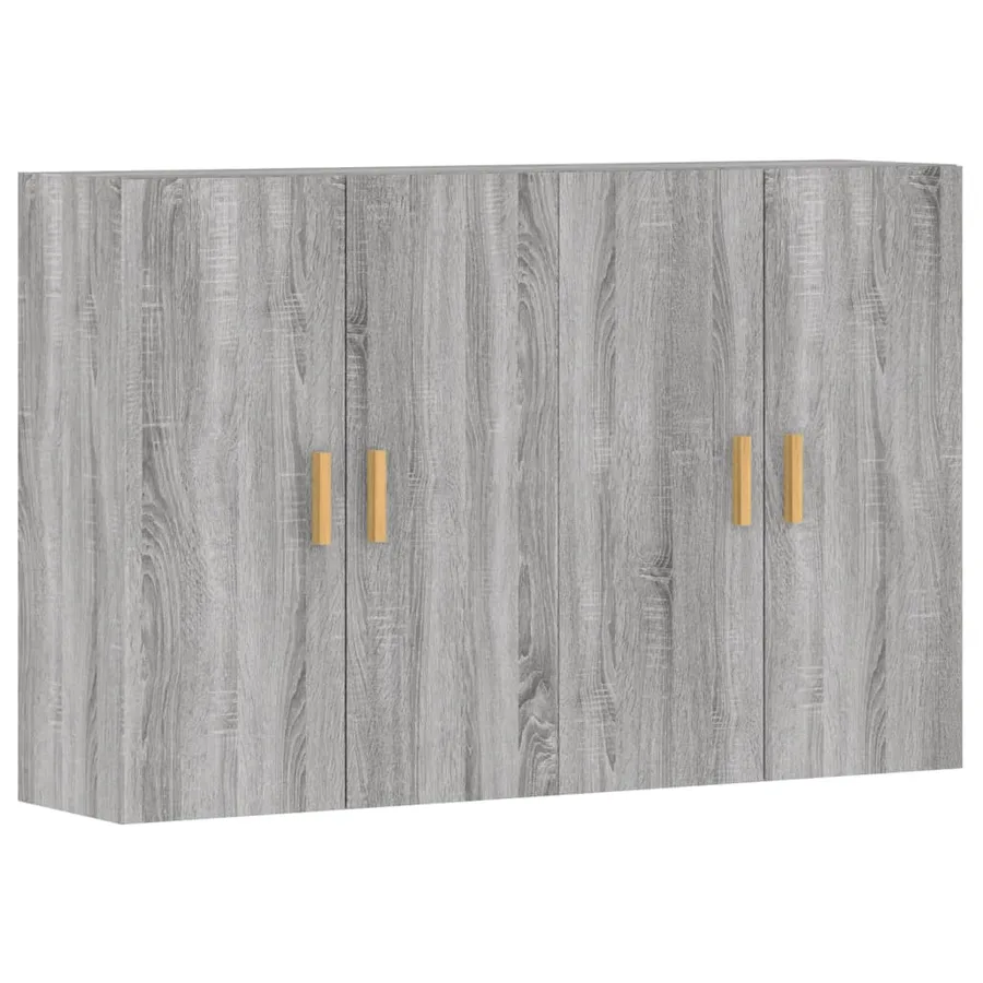 Armoires murales 2 pcs sonoma gris bois d'ingénierie - 2