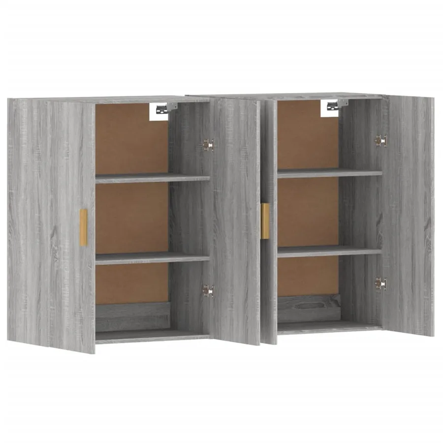 Armoires murales 2 pcs sonoma gris bois d'ingénierie - 5