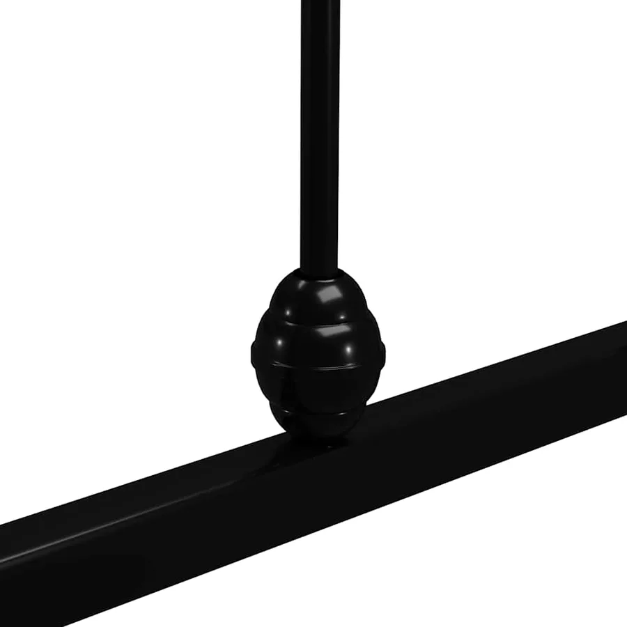 Cadre de lit sans matelas noir métal 100x200 cm - 5