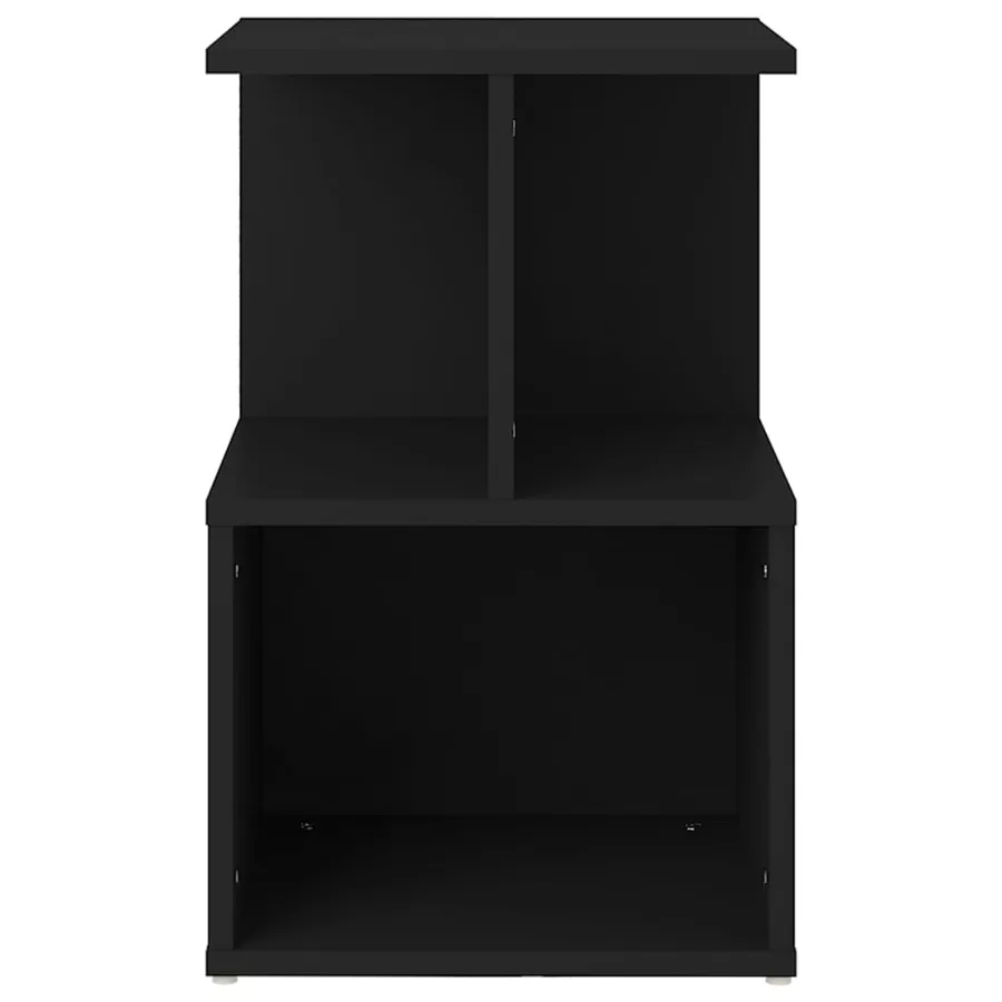 Tables de chevet 2 pcs noir 35x35x55 cm bois d'ingénierie - 3