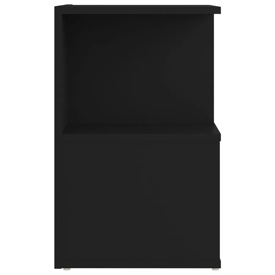 Tables de chevet 2 pcs noir 35x35x55 cm bois d'ingénierie - 4