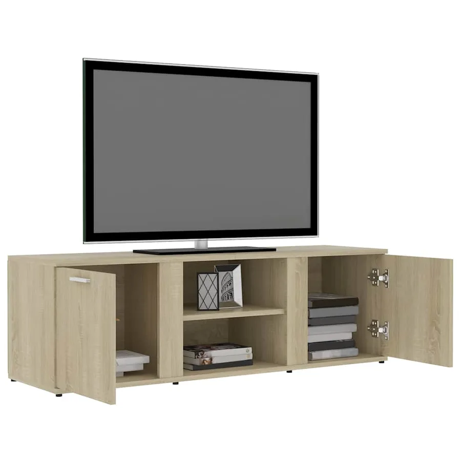 Meuble TV Chêne sonoma 120x34x37 cm Bois d’ingénierie - 5