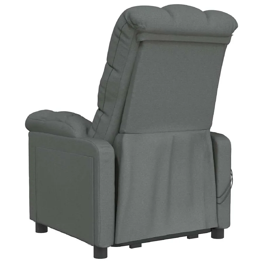 Fauteuil électrique de massage Gris foncé Tissu - 6