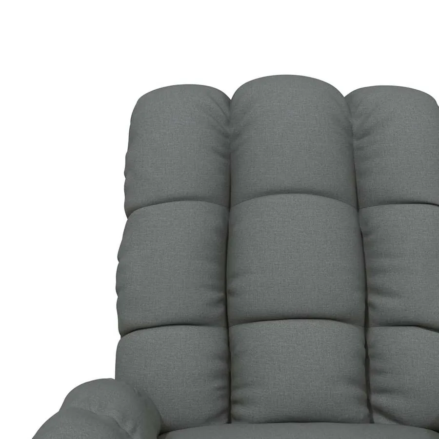 Fauteuil électrique de massage Gris foncé Tissu - 9
