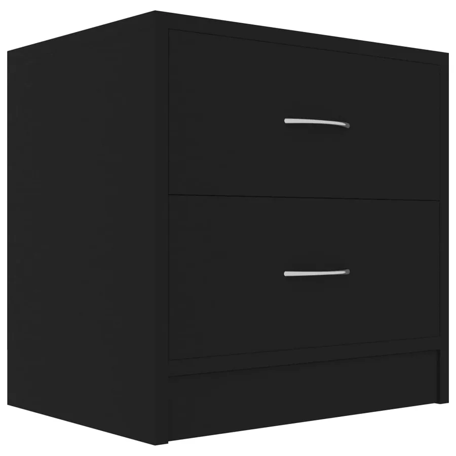 Table de chevet Noir 40x30x40 cm Bois d'ingénierie - 2