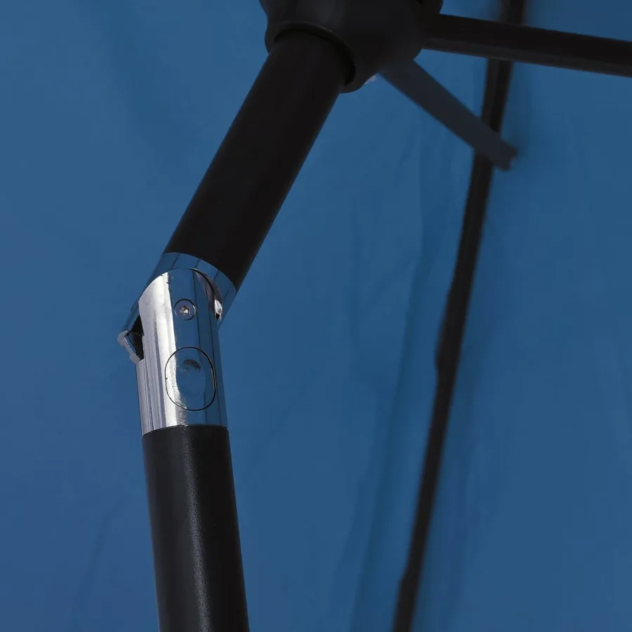 Parasol d'extérieur avec poteau en métal 300 cm Azuré - 6