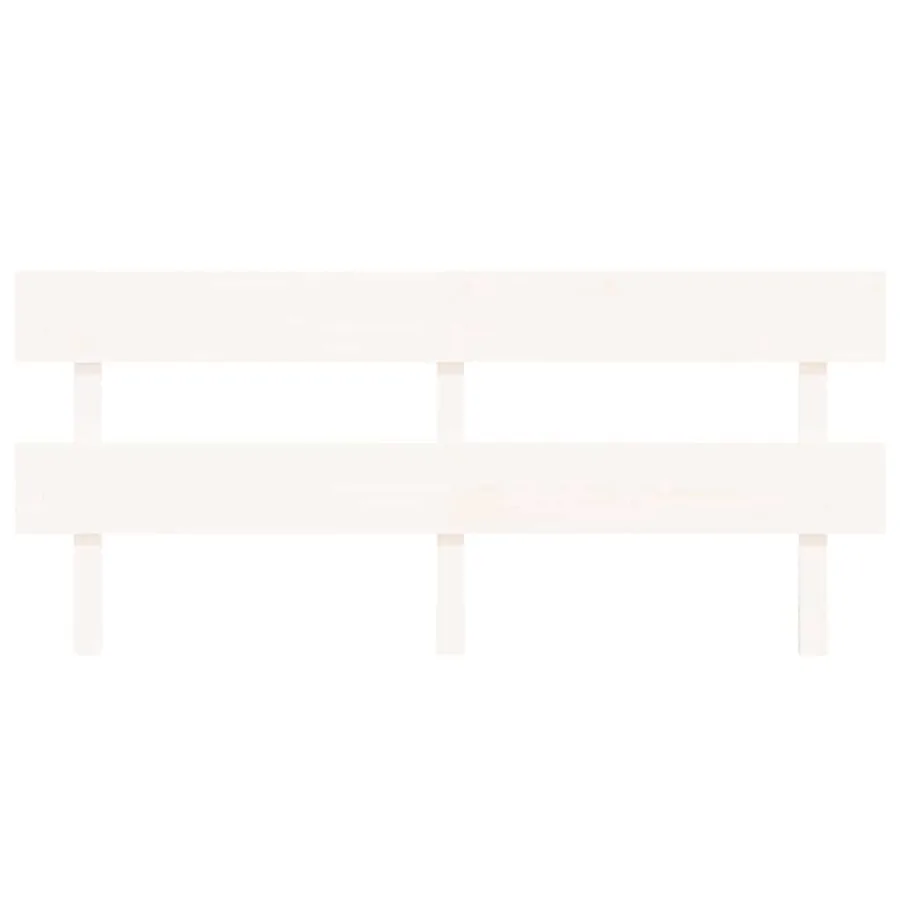 Tête de lit Blanc 204x3x81 cm Bois massif de pin - 3