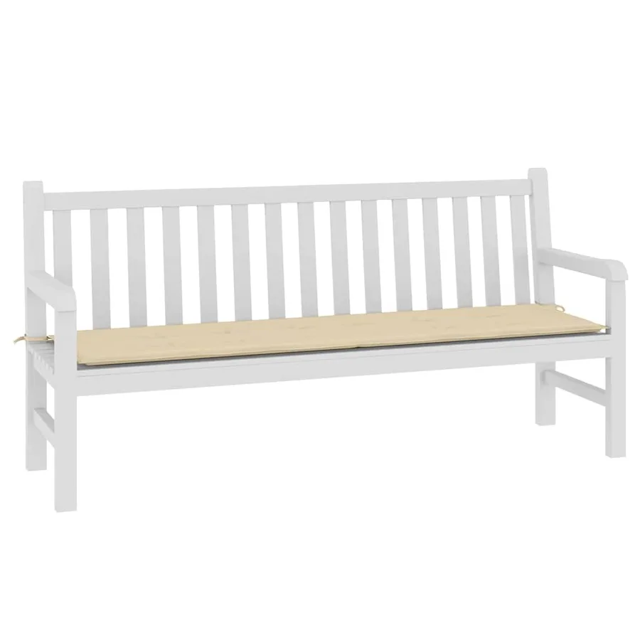 Coussin de banc de jardin beige 180x50x3 cm tissu oxford - 3