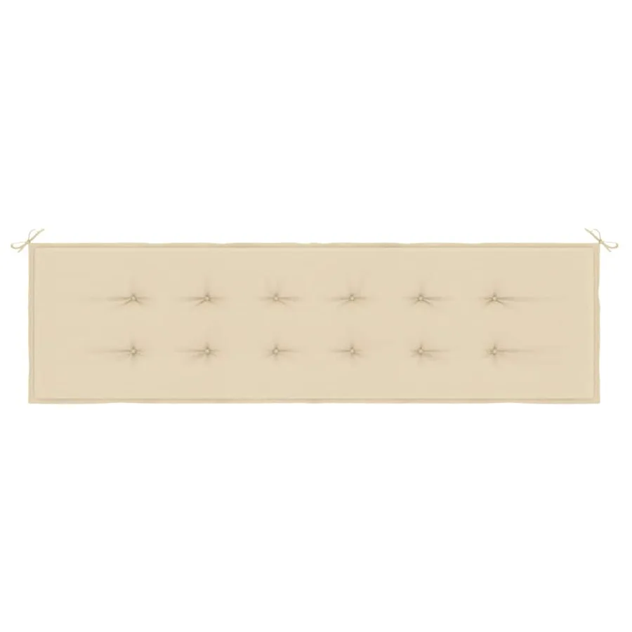 Coussin de banc de jardin beige 180x50x3 cm tissu oxford - 4