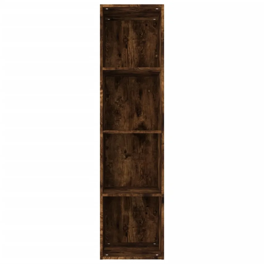 Bibliothèque/Meuble TV Chêne fumé 36x30x143cm Bois d'ingénierie - 6