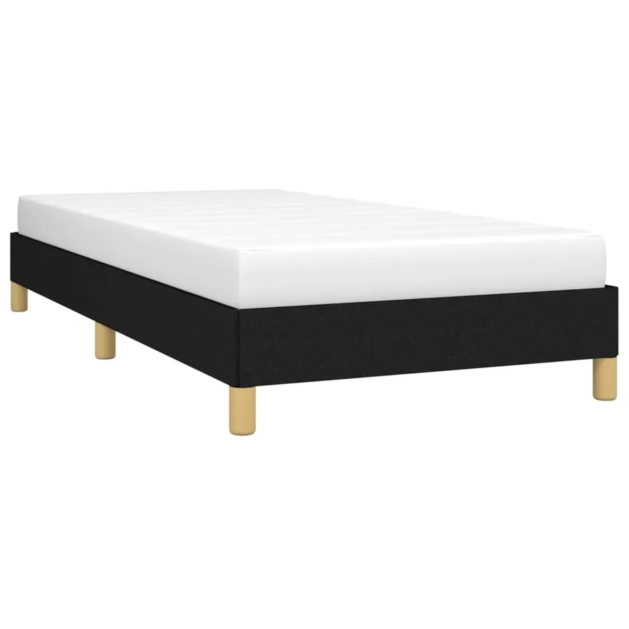 Cadre de lit sans matelas noir 80x200 cm tissu - 3