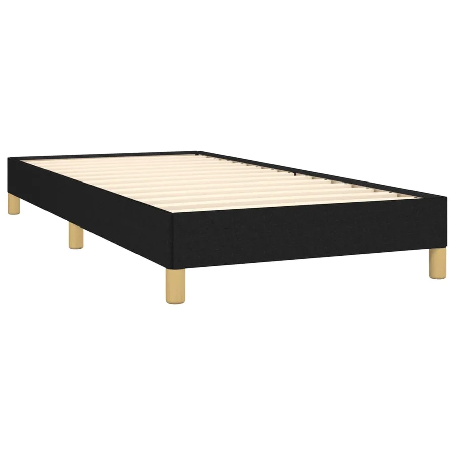 Cadre de lit sans matelas noir 80x200 cm tissu - 4