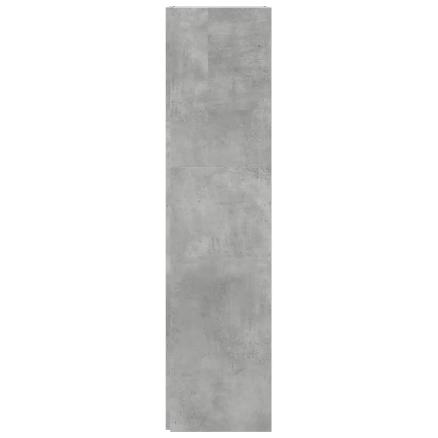 Armoire d'angle Gris béton 33x33x132 cm Bois d’ingénierie - 5