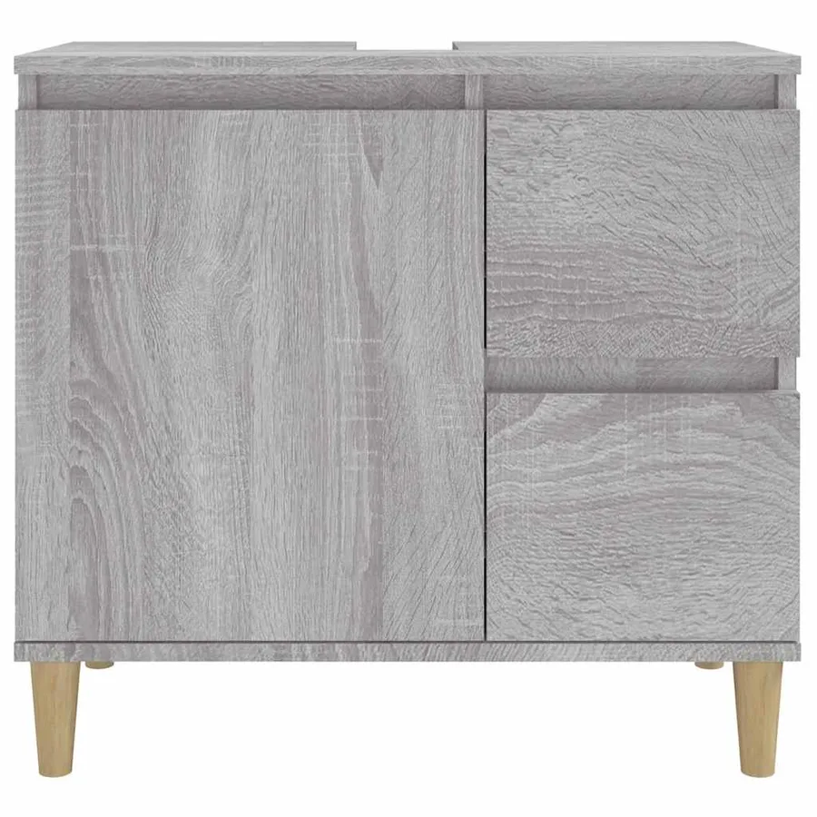 Armoire de bain sonoma gris 65x33x60 cm bois d'ingénierie - 7