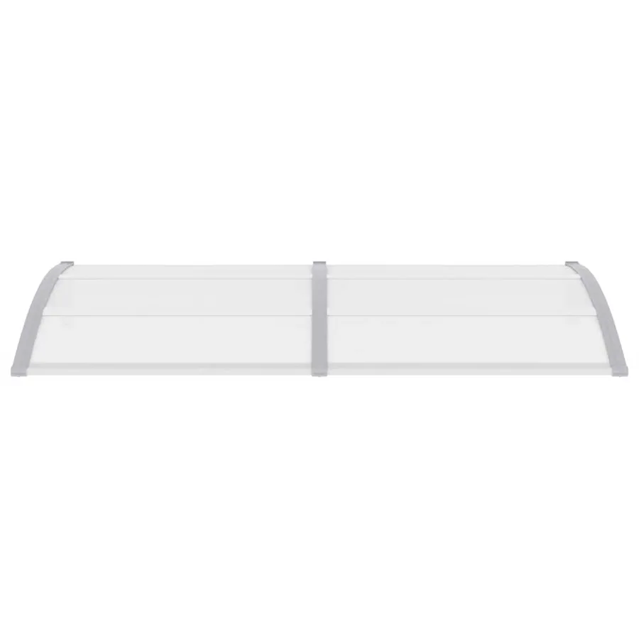 Auvent de porte Gris et transparent 200x75 cm PC - 4