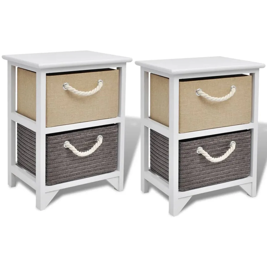 Table de chevet 2 pcs Bois - 2