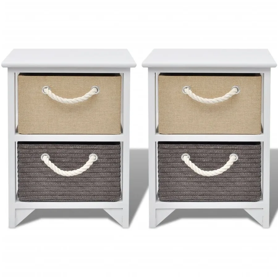 Table de chevet 2 pcs Bois - 3
