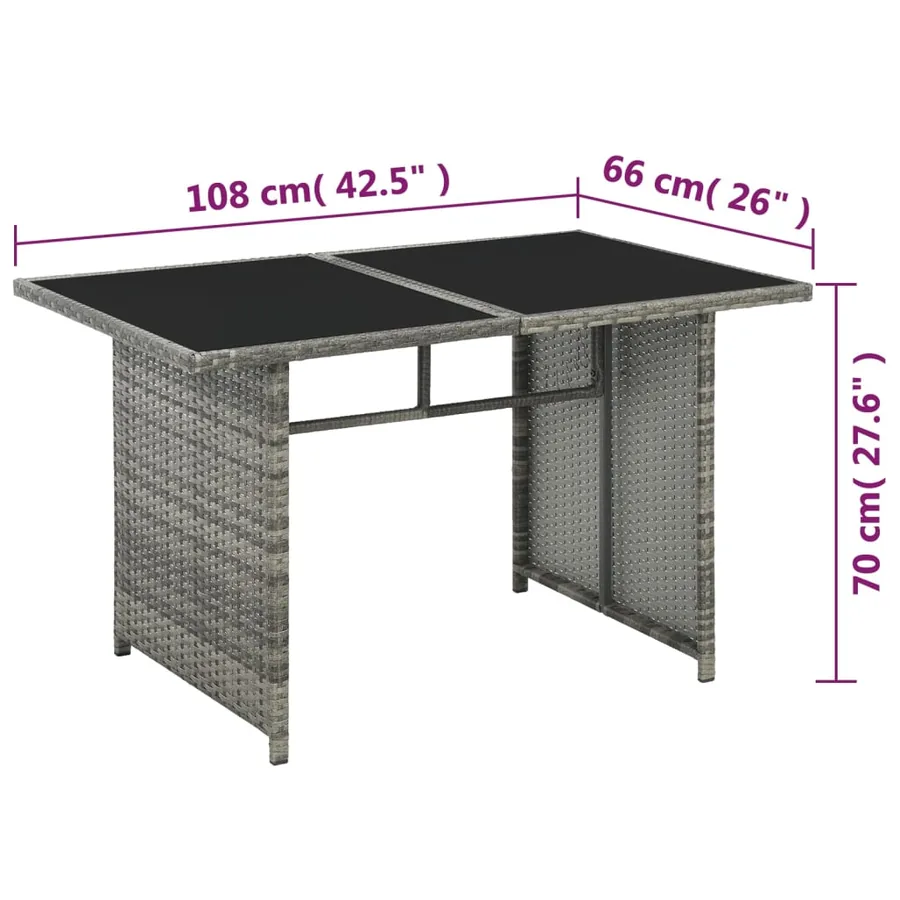 Salon de jardin 10 pcs avec coussins Résine tressée Gris - 10