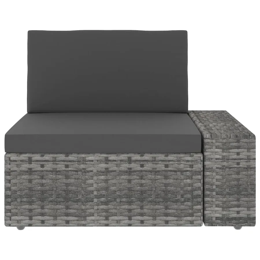 Salon de jardin 10 pcs Résine tressée Gris - 9