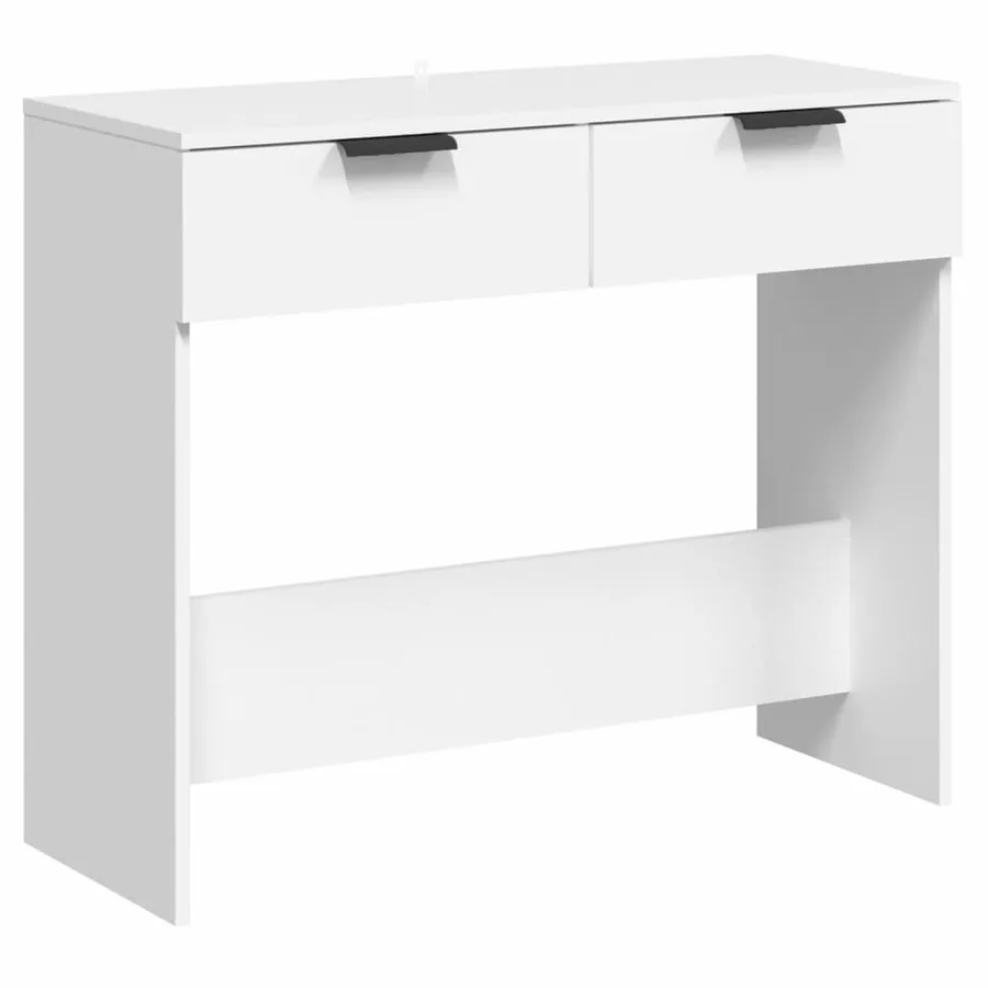 Table console Blanc 90x36x75 cm Bois d'ingénierie - 2