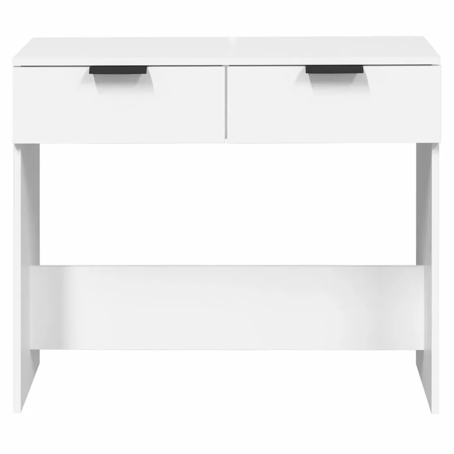 Table console Blanc 90x36x75 cm Bois d'ingénierie - 6