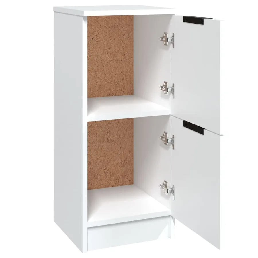 Buffets 2 pcs blanc 30x30x70 cm bois d'ingénierie - 5
