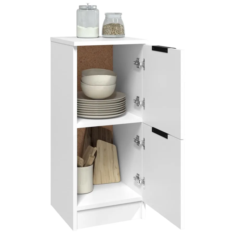 Buffets 2 pcs blanc 30x30x70 cm bois d'ingénierie - 7