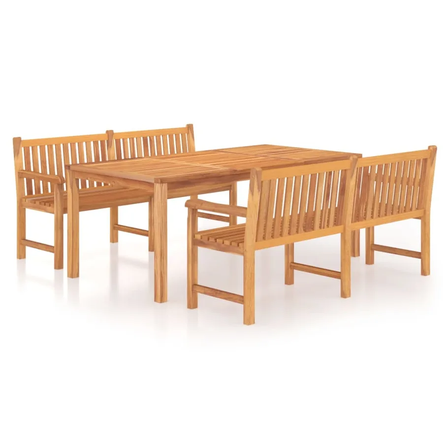 Ensemble à manger de jardin 3 pcs Bois de teck massif - 2