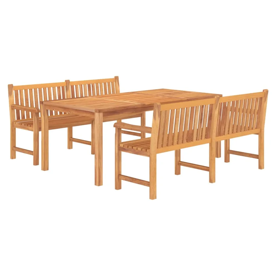 Ensemble à manger de jardin 3 pcs Bois de teck massif - 3