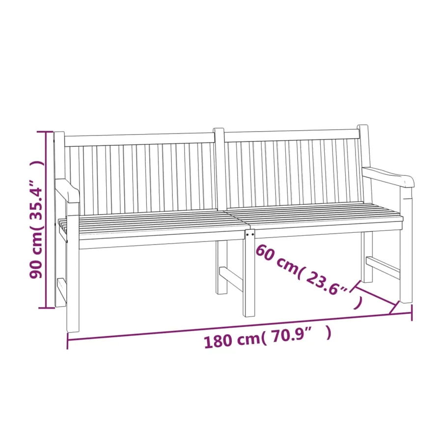 Ensemble à manger de jardin 3 pcs Bois de teck massif - 9