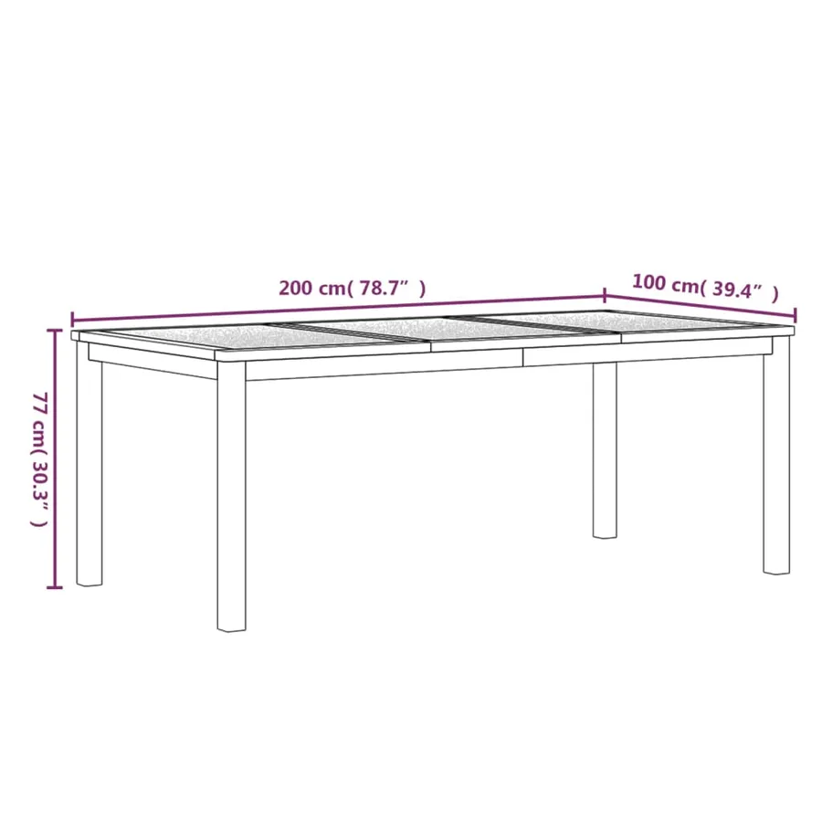 Ensemble à manger de jardin 3 pcs Bois de teck massif - 11
