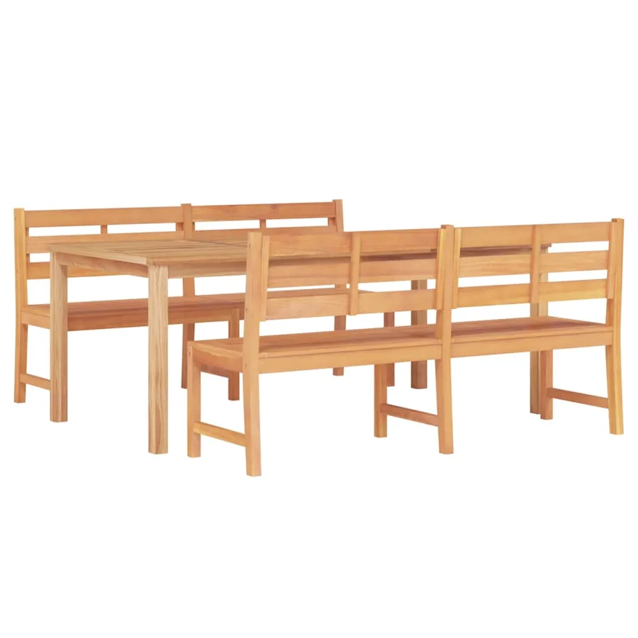 Ensemble à manger de jardin 3 pcs Bois de teck massif - 3