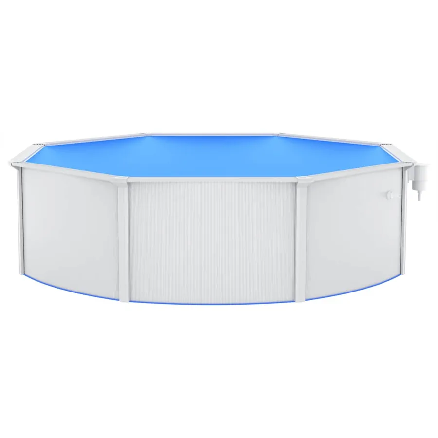Piscine ronde avec parois en acier 460x120 cm Blanc - 5