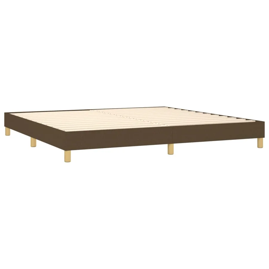 Sommier à lattes de lit avec matelas Marron foncé 200x200 cm - 4