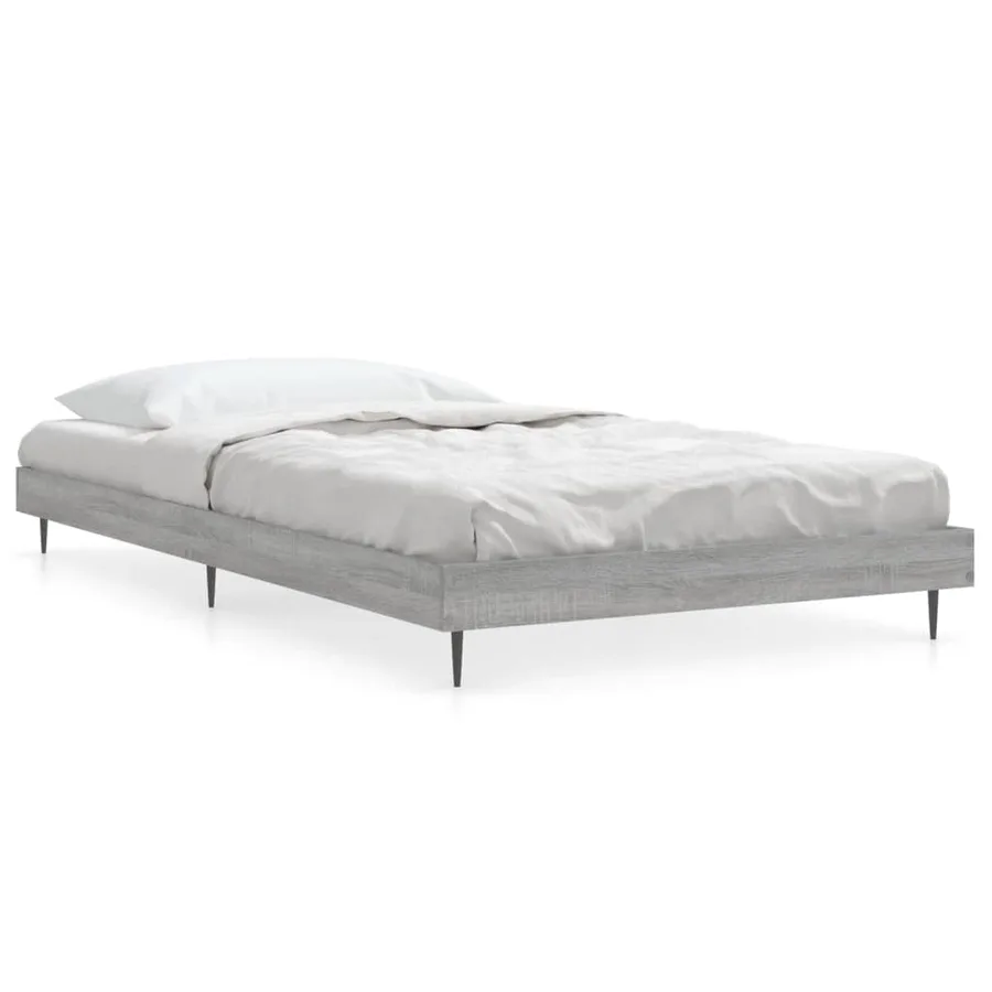 Cadre de lit sans matelas sonoma gris 90x190 cm - 2