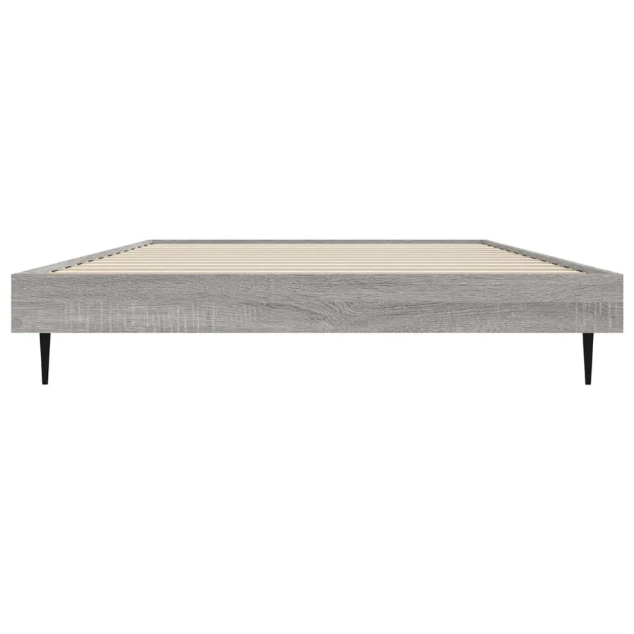 Cadre de lit sans matelas sonoma gris 90x190 cm - 6