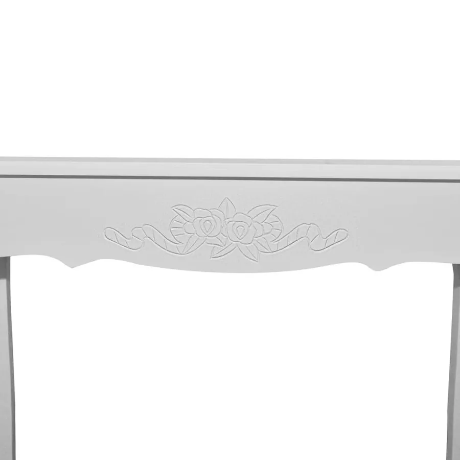 Table de console et coiffeuse Blanc - 5