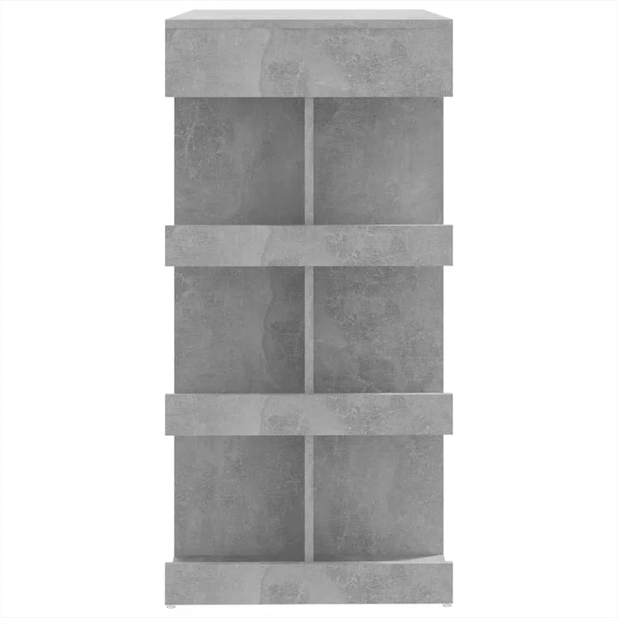 Table de bar étagère de rangement Gris béton Bois d'ingénierie - 6
