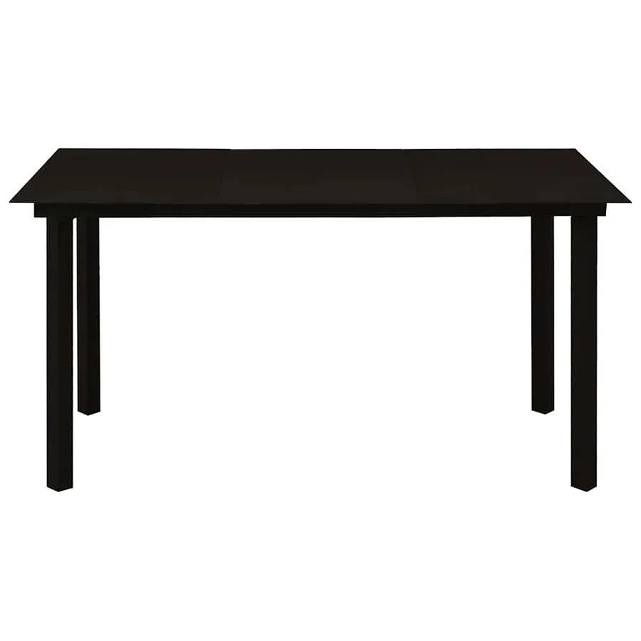 Ensemble à manger de jardin 5 pcs Corde en coton et acier Noir - 4