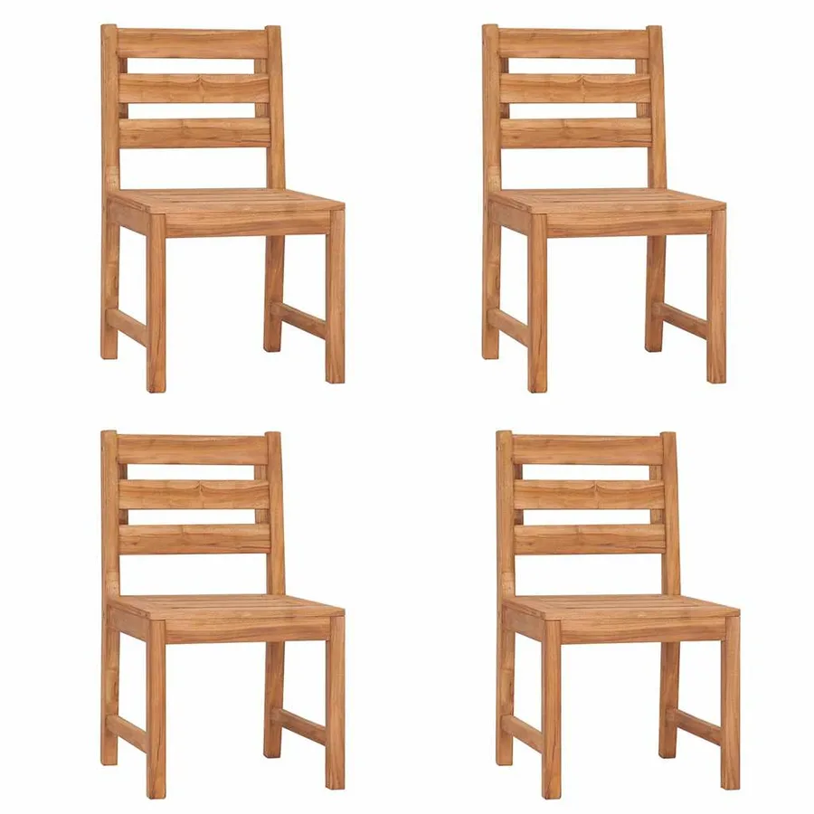 Ensemble à manger de jardin 5pcs Bois de teck massif - 4