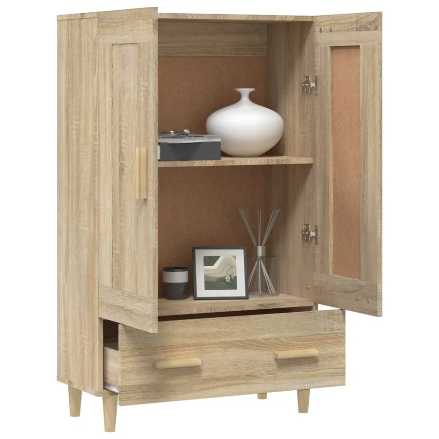 Buffet haut Chêne sonoma 70x31x115 cm Bois d'ingénierie - 4