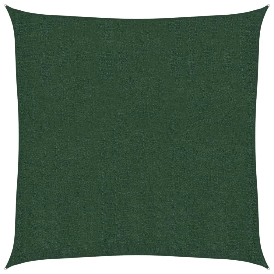 Voile d'ombrage 160 g/m² Vert foncé 3,6x3,6 m PEHD - 2
